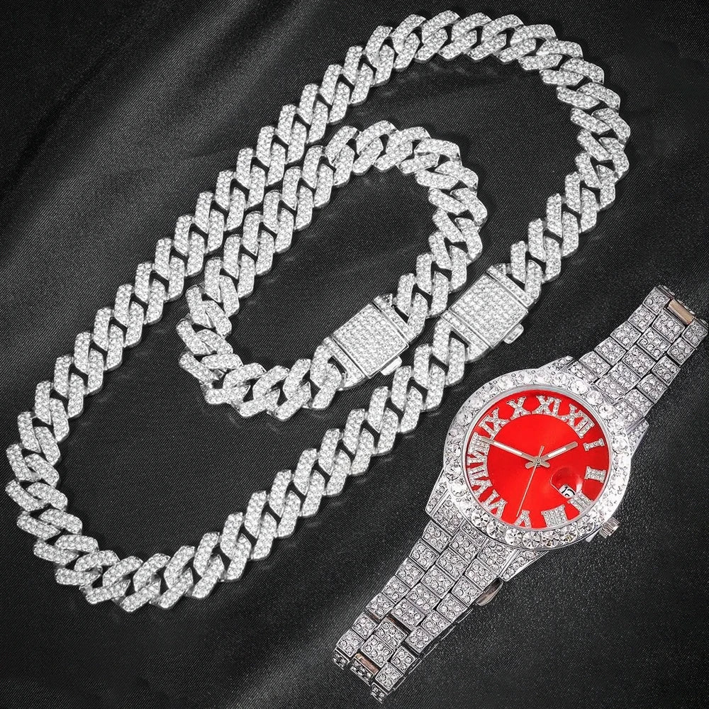 3pcs Iced Out Paved Rhinestones collection