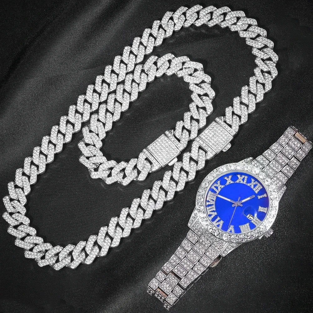 3pcs Iced Out Paved Rhinestones collection