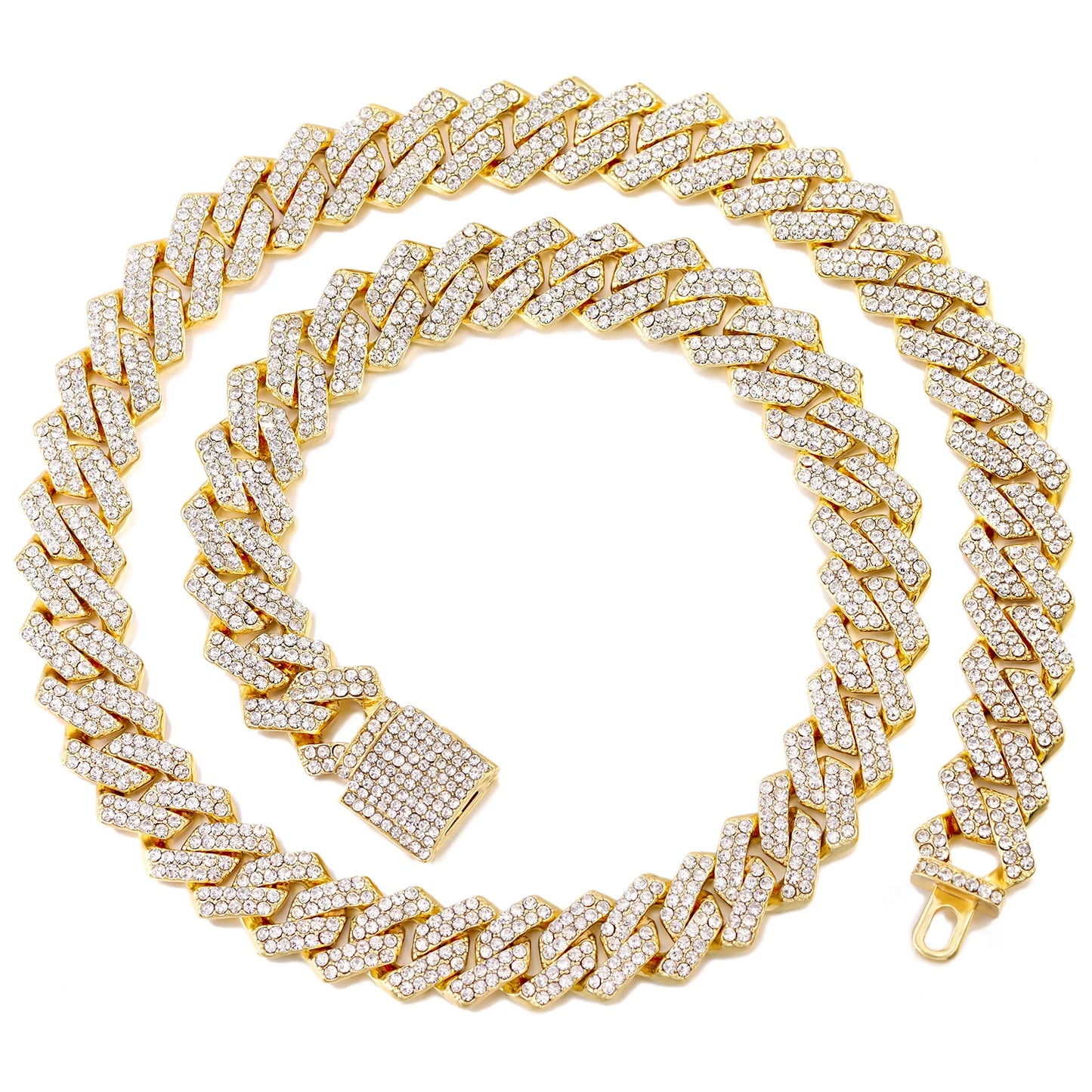 16/18/20/22/24inch Prong Iced Out Cuban Link Chain