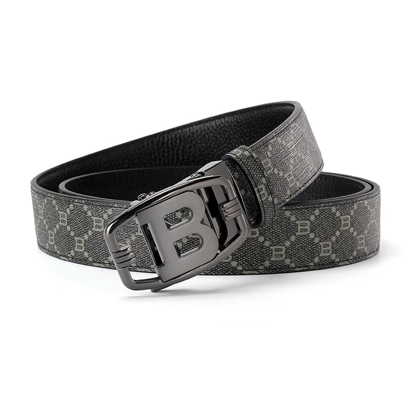 3.4cm Leather Luxury Brand Designer Buckle belt