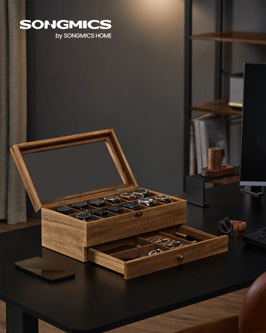 12-Slot  2-Tier Watch Display Case